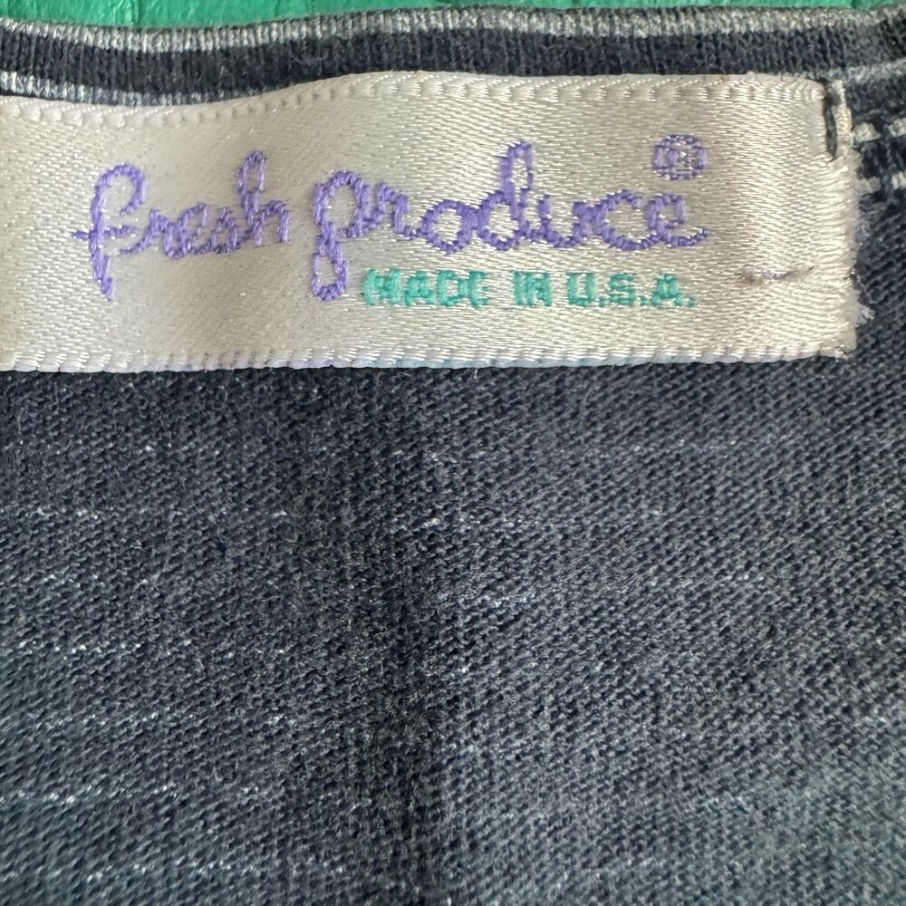 Vintage 2002 Fresh Produce Beach Navy Striped Short Sleeve Cotton Dress M Y2K - Picture 6 of 14